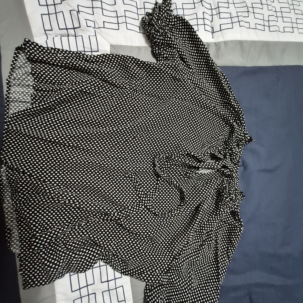 Black and White Polka Dot Blouse